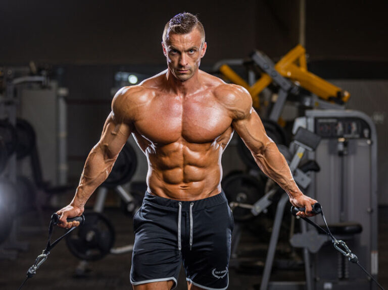 Bodybuilders Working Out