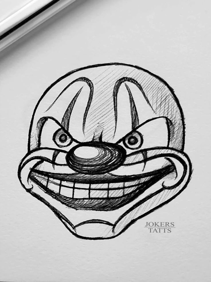 Chicano Art / Payaso / Joker | Easy chicano drawings clown, Easy ...