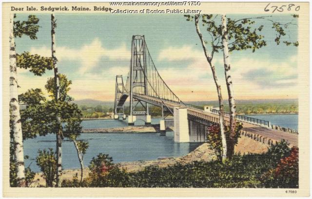 Deer Isle Bridge, Sedgwick, ca. 1938 - Maine Memory Network