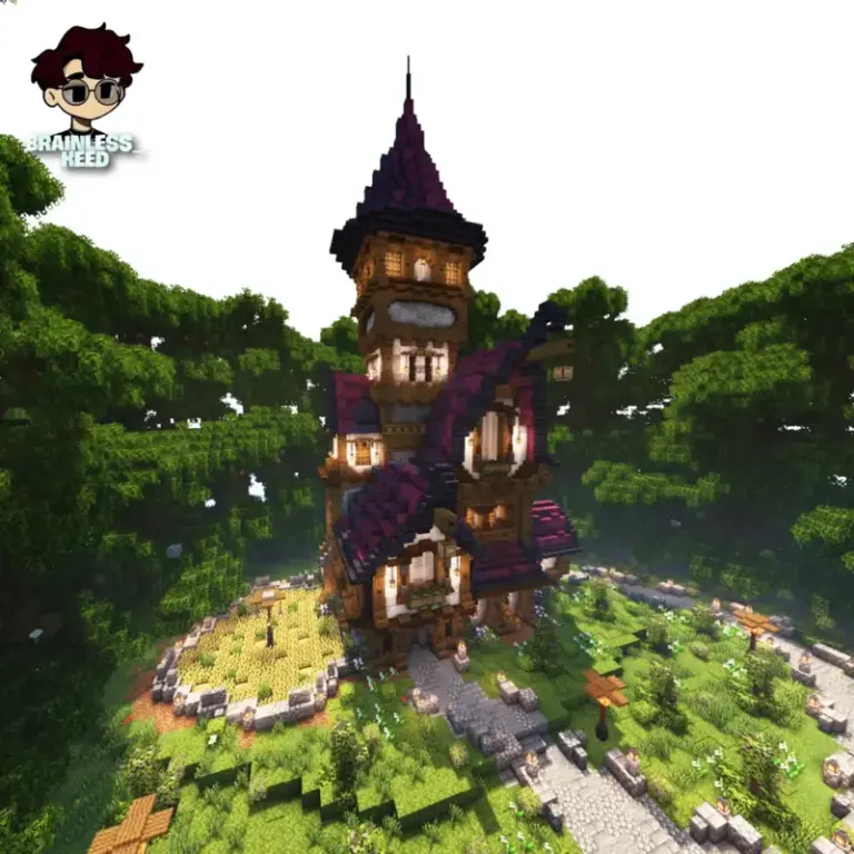 A Fantasy House with a Tower !! : r/Minecraftbuilds