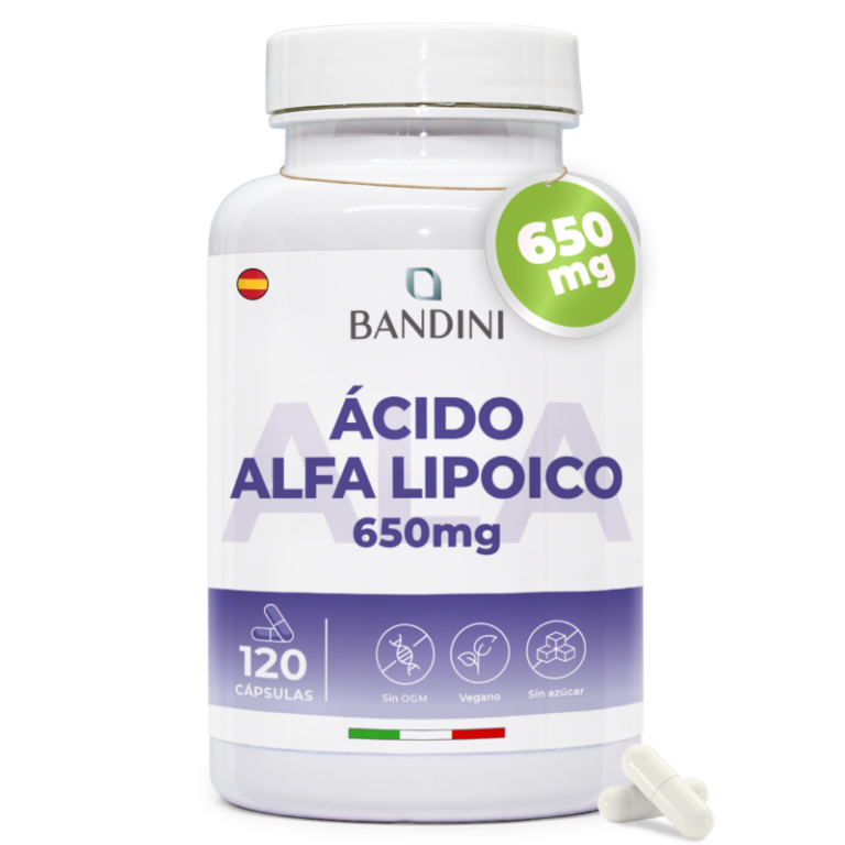 Ácido Alfa Lipoico 650 mg 120 cápsulas | Antioxidante natural