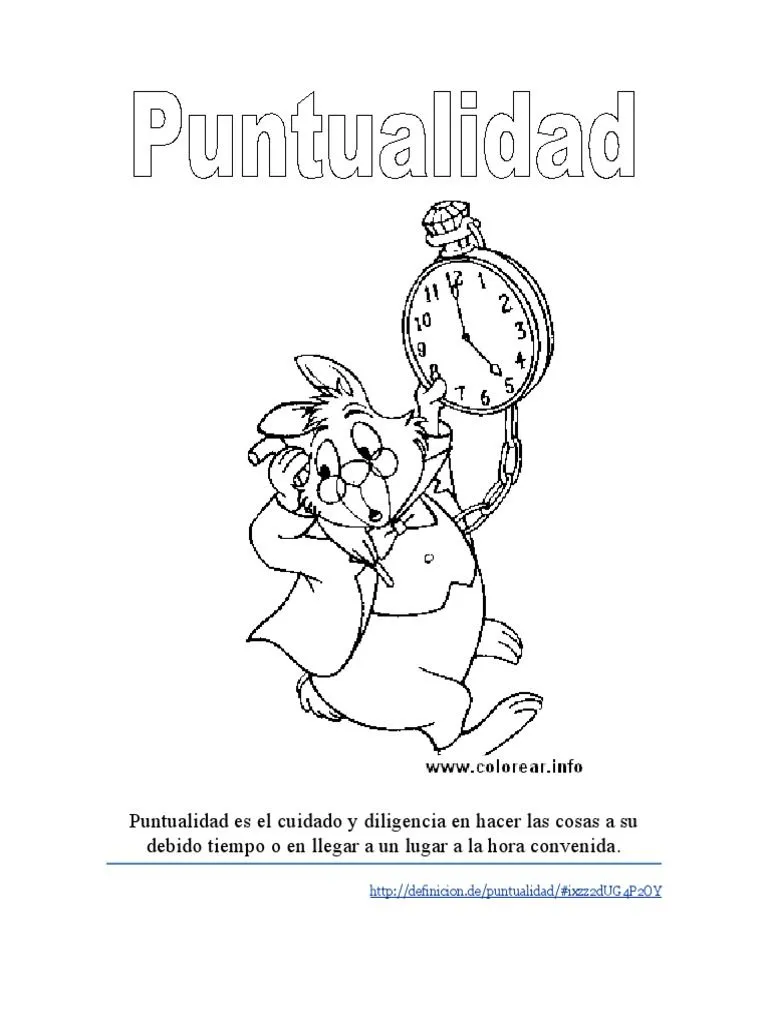 Imágenes de puntualidad para colorear - 46 fotos e imágenes gratis - Imagui