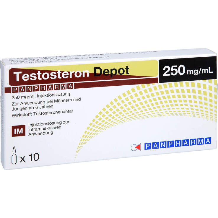 Testosteron Depot Panpharma 250 mg / ml Injektionslösung Ampulle 10X1 ...