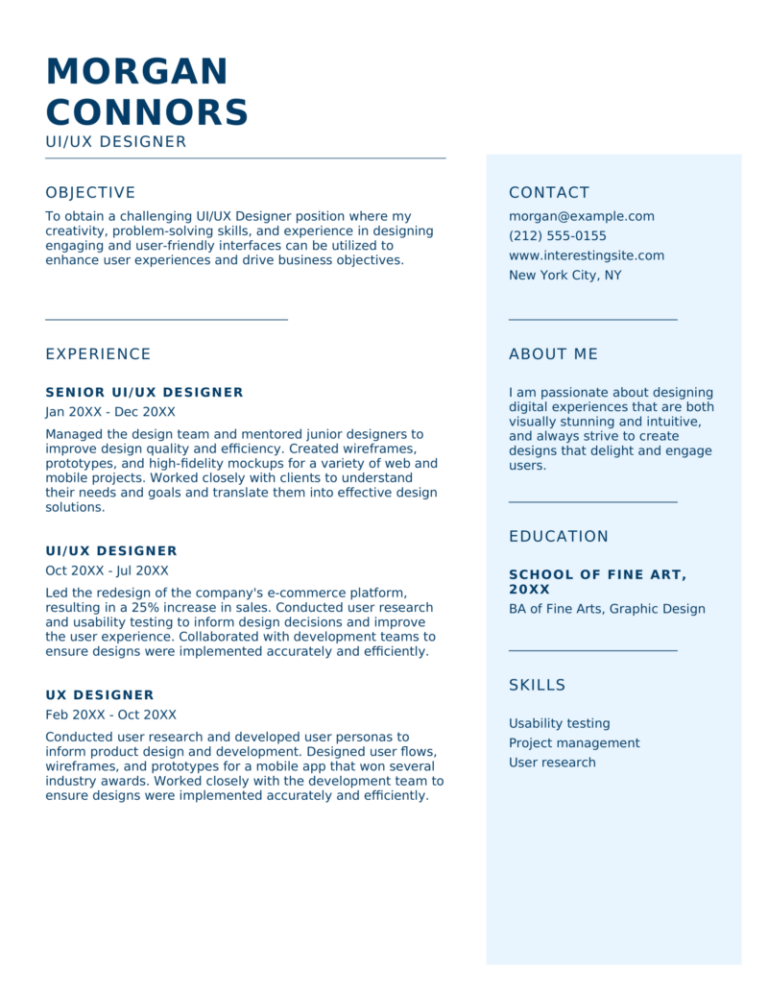 35 Blank Resume Templates for 2025 (Free Downloads)