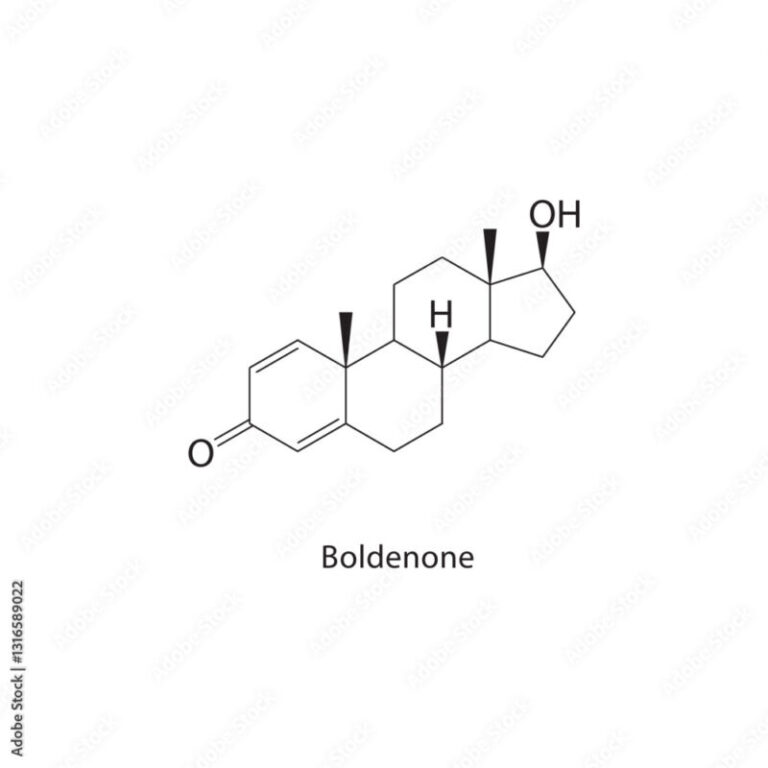 Boldenone skeletal structure. Steroid compound schematic illustration ...