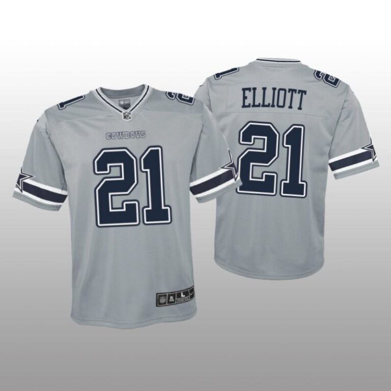 Dallas Cowboys Ezekiel Elliott Navy Jersey Alternate Game – Youth ...