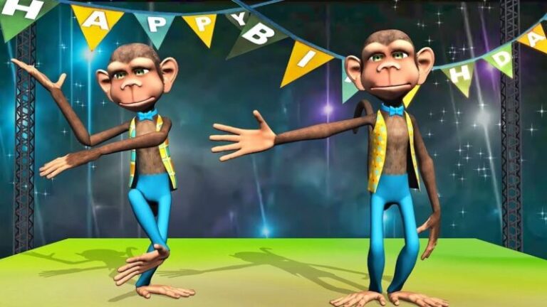 Happy birthday song funny monkeys dance – Artofit