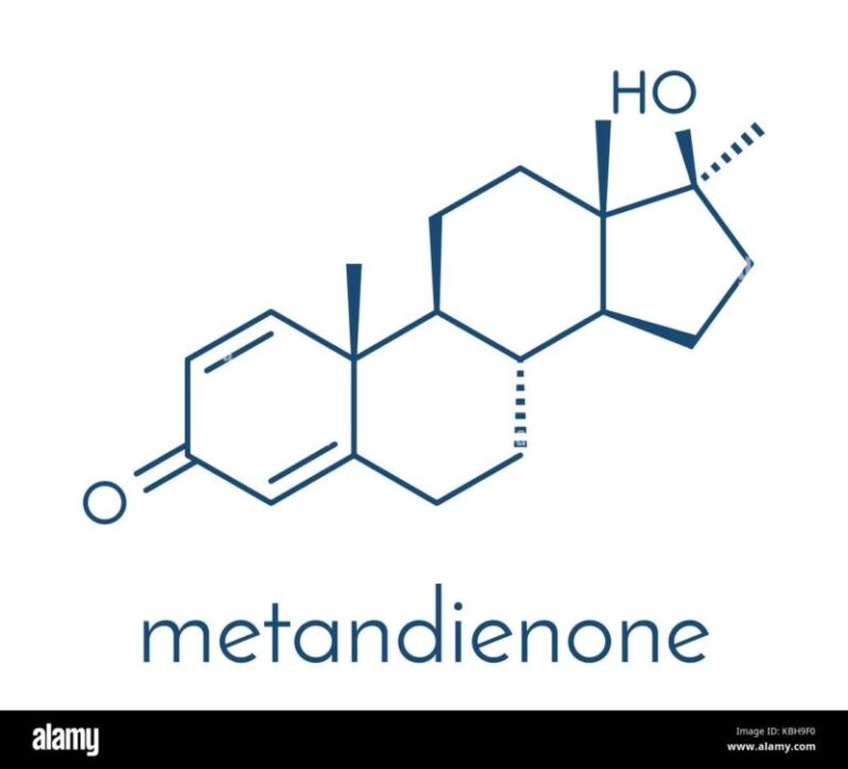 Methandrostenolone (metandienone) anabolic steroid drug, chemical ...