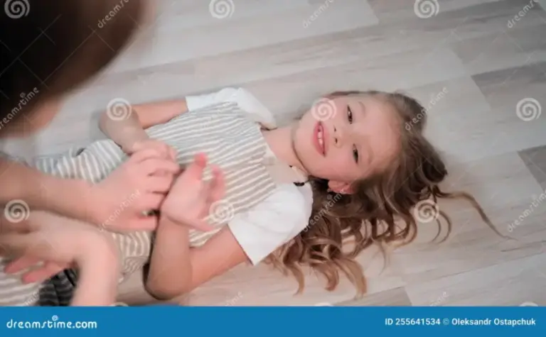 Mom-daughter Relationship, Happy Female Child Having Fun Playing with ...