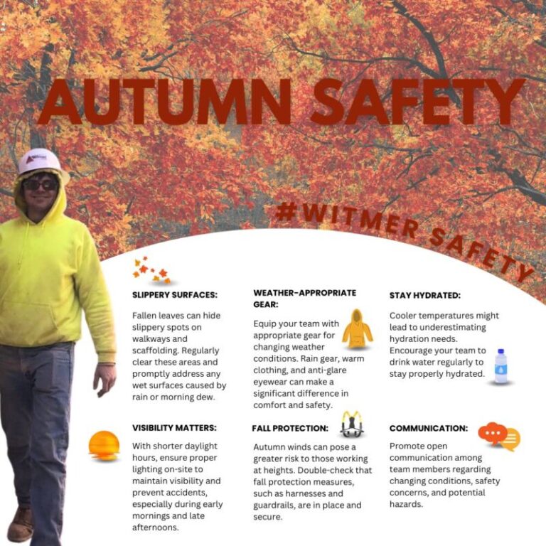Navigating Autumn Safely on Construction Sites - Witmer Group