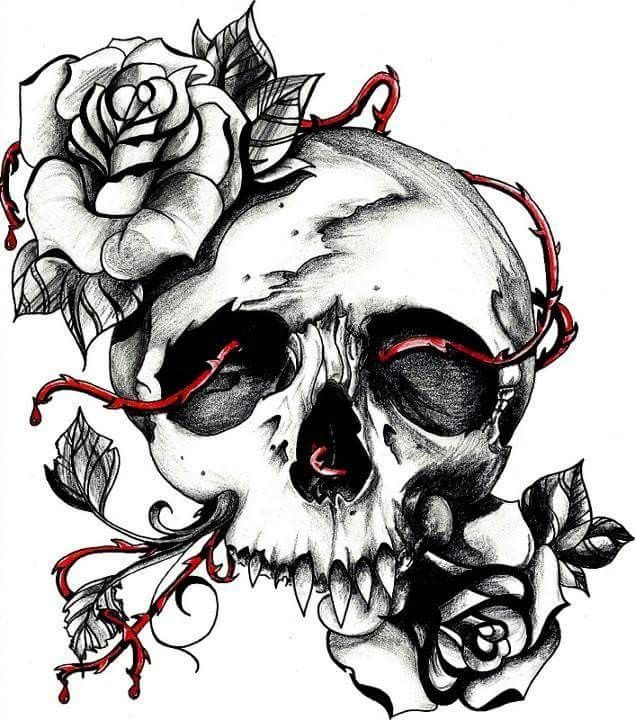Pin by Auston Gostnell on Skulls, Grim Reapers, Etc... | Skull rose ...