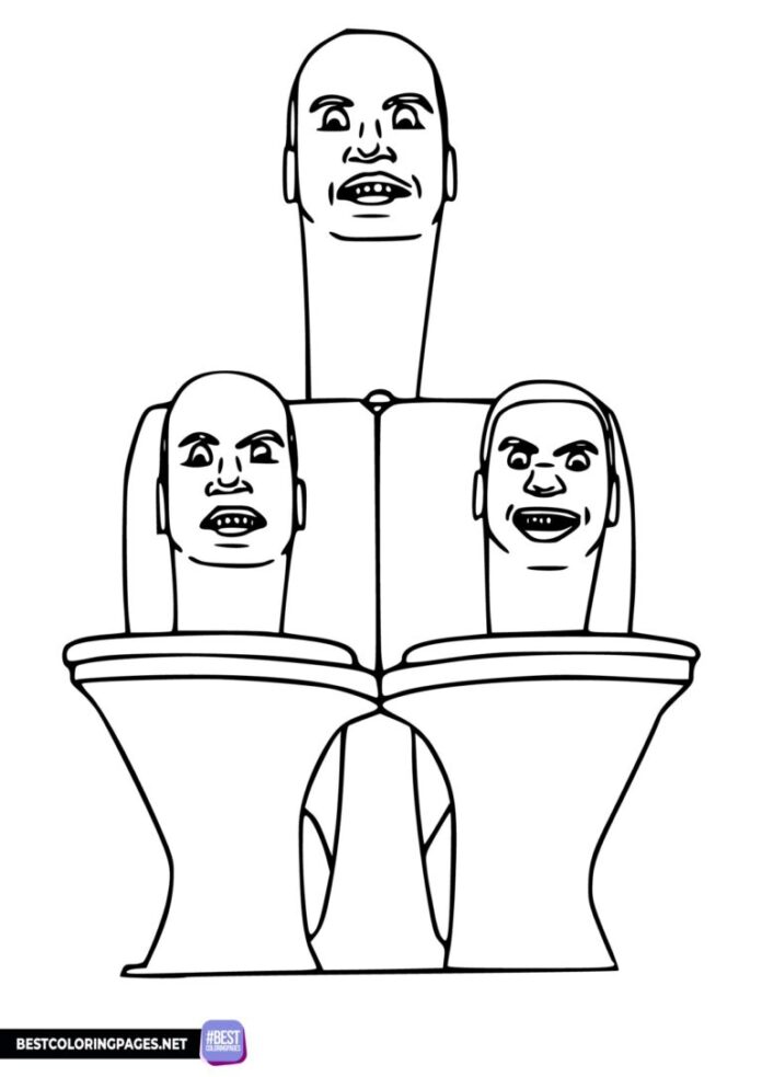 Skibidi Toilet coloring pages - Bestcoloringpages.net