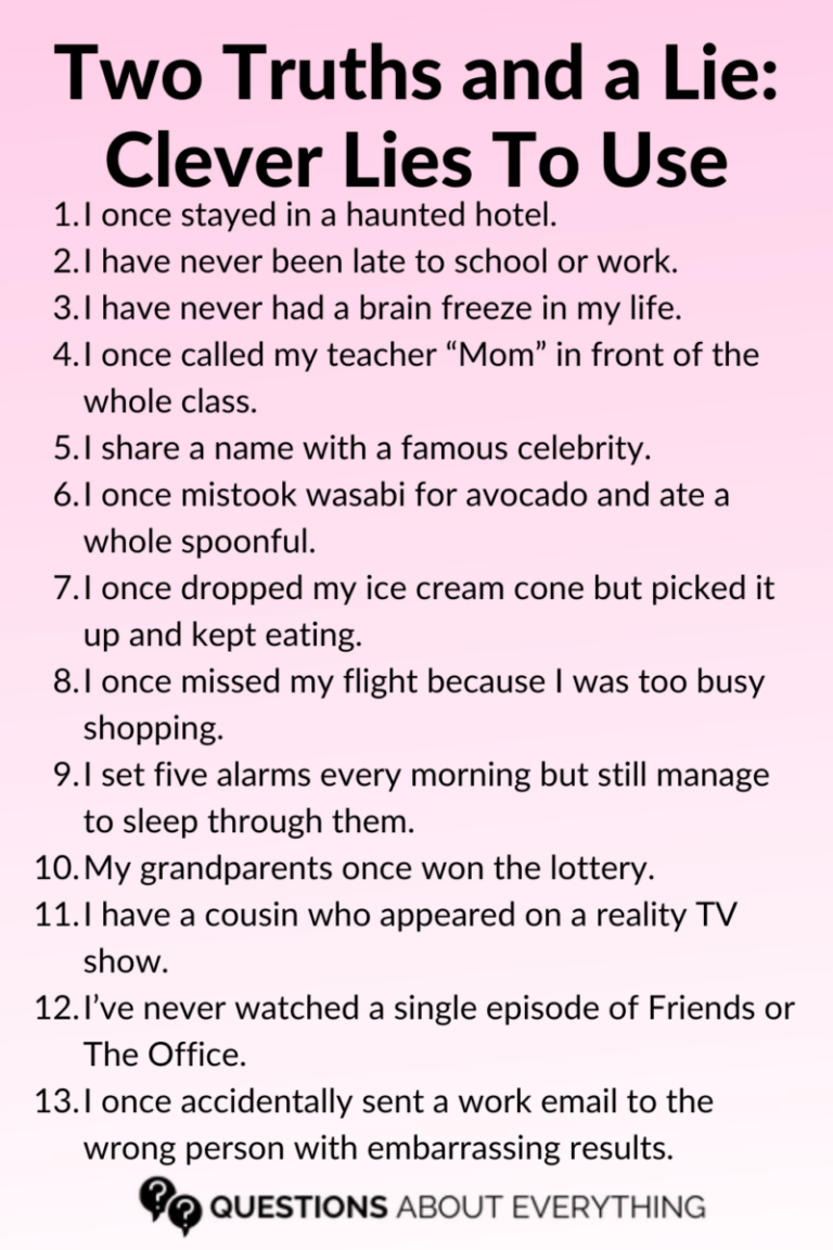 Two truths and a lie game free printable – Artofit